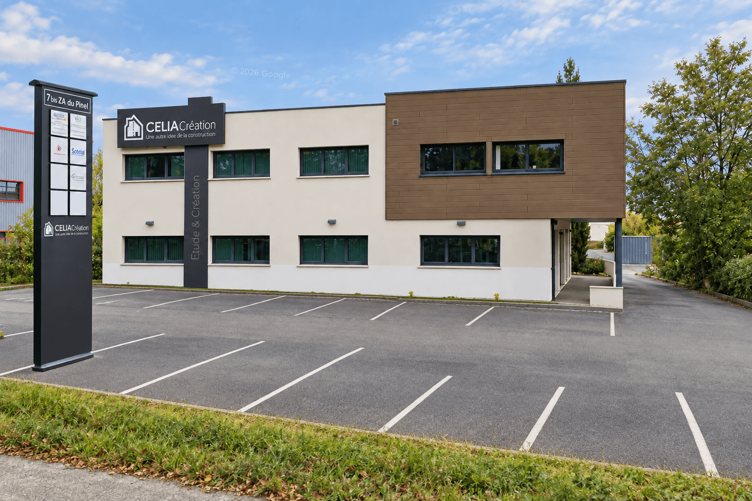 Façade de l’agence CELIA Création à Rouffiac-Tolosan