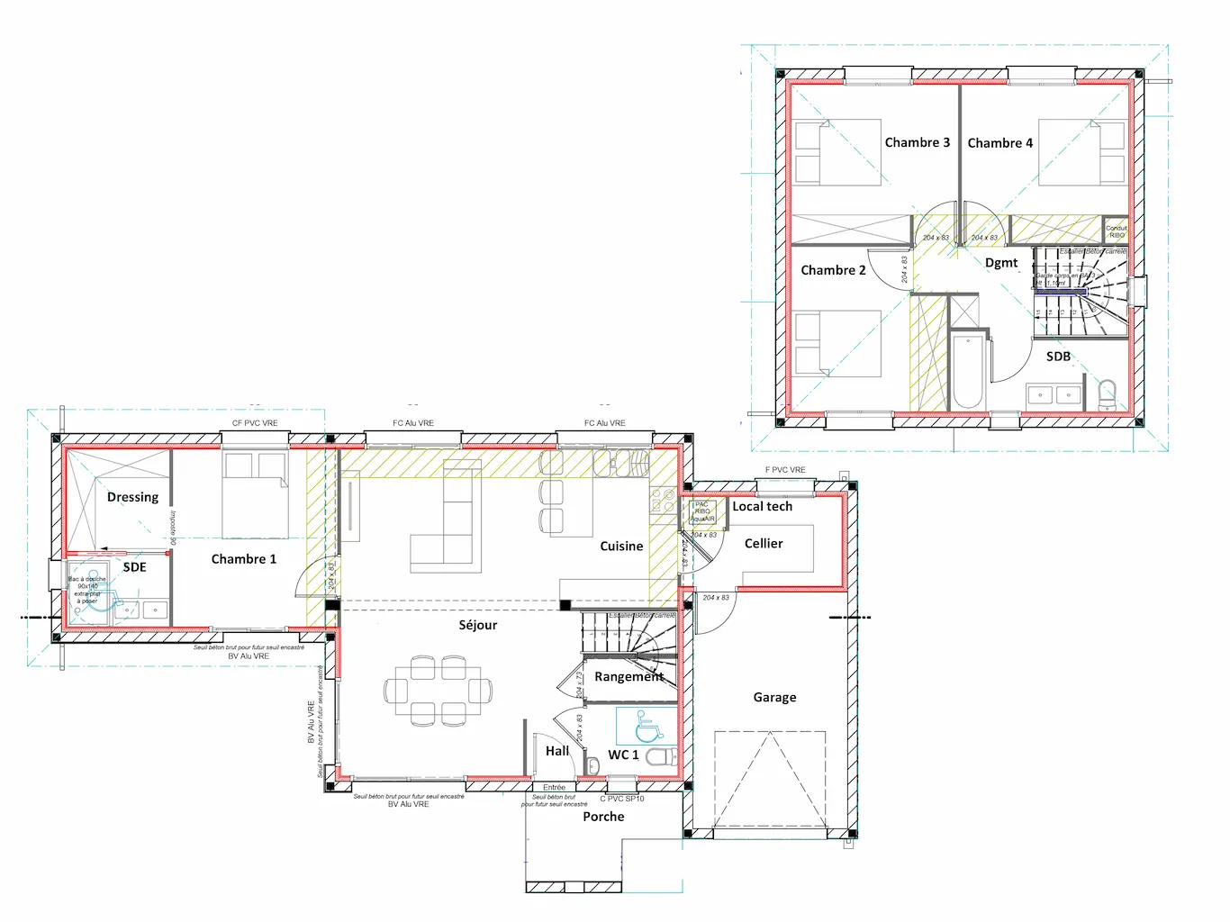 Maison contemporaine 110 m² 4 chambres – Louisa – CELIA Création