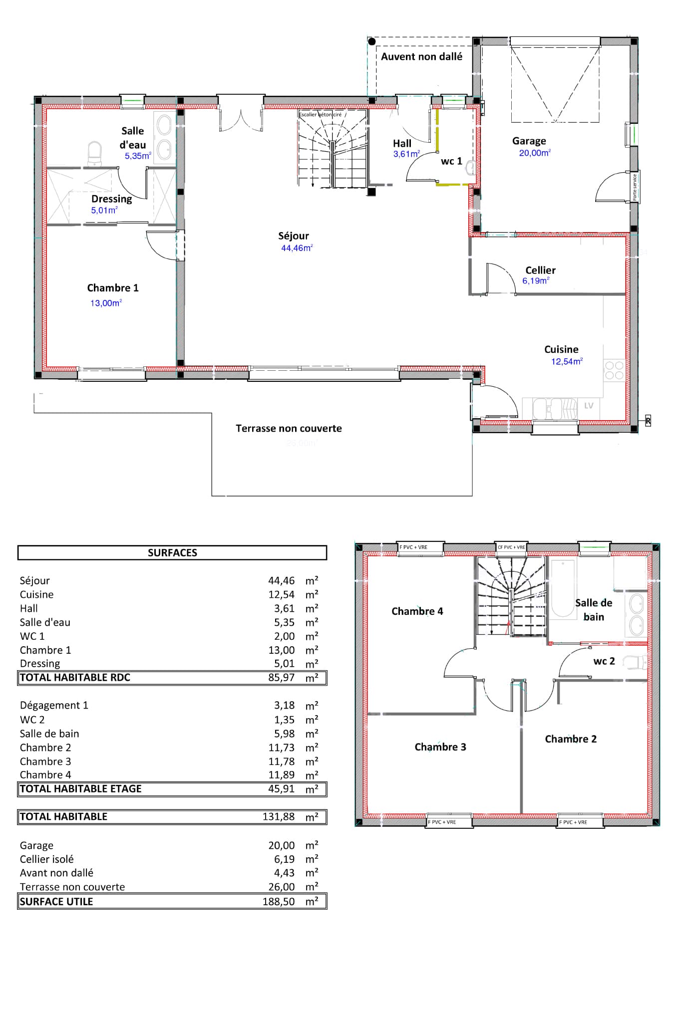 Maison contemporaine 130 m² 4 chambres – Pietra – CELIA Création