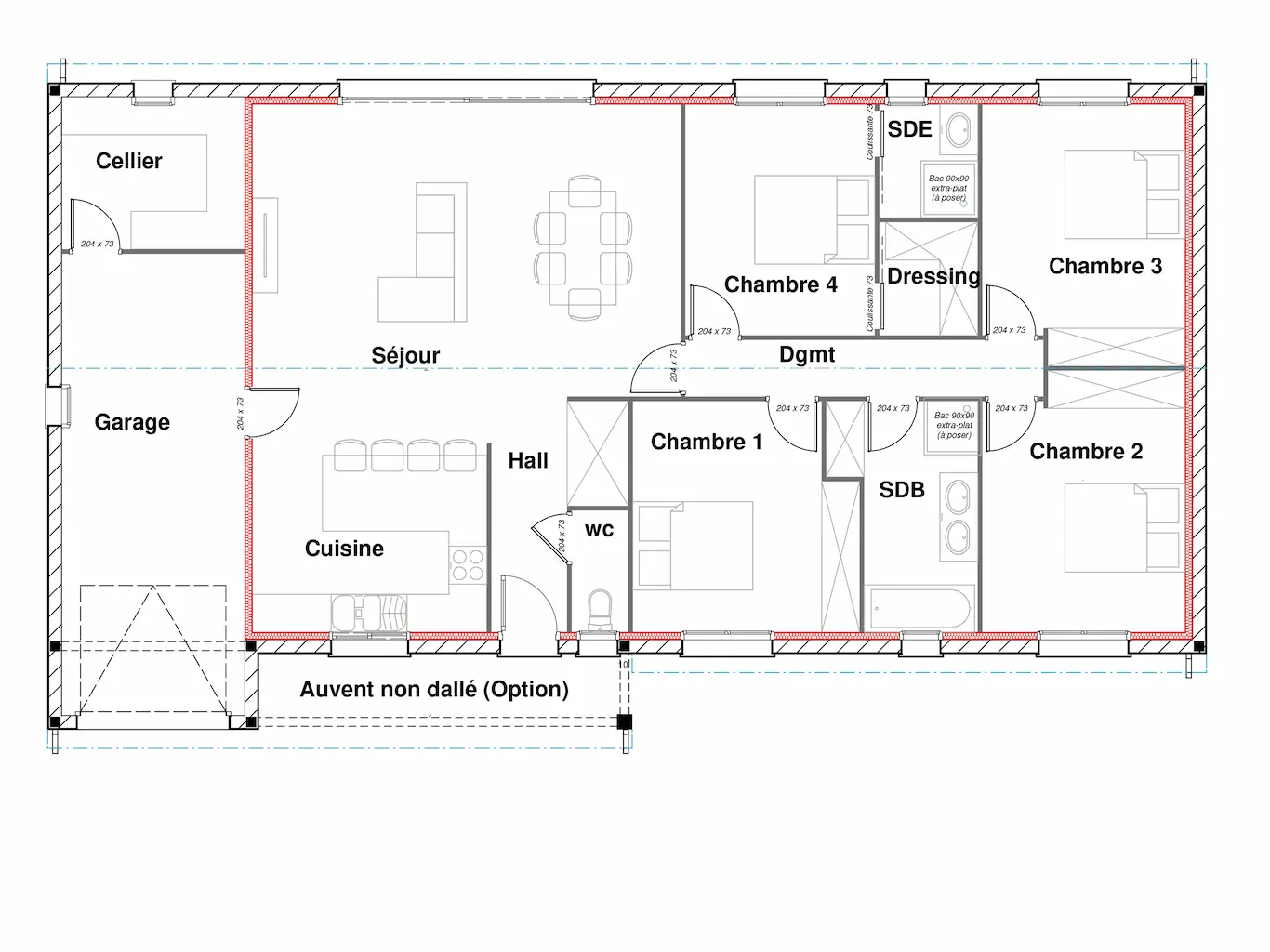 Maison contemporaine 4 chambres – Nathalie – CELIA Création